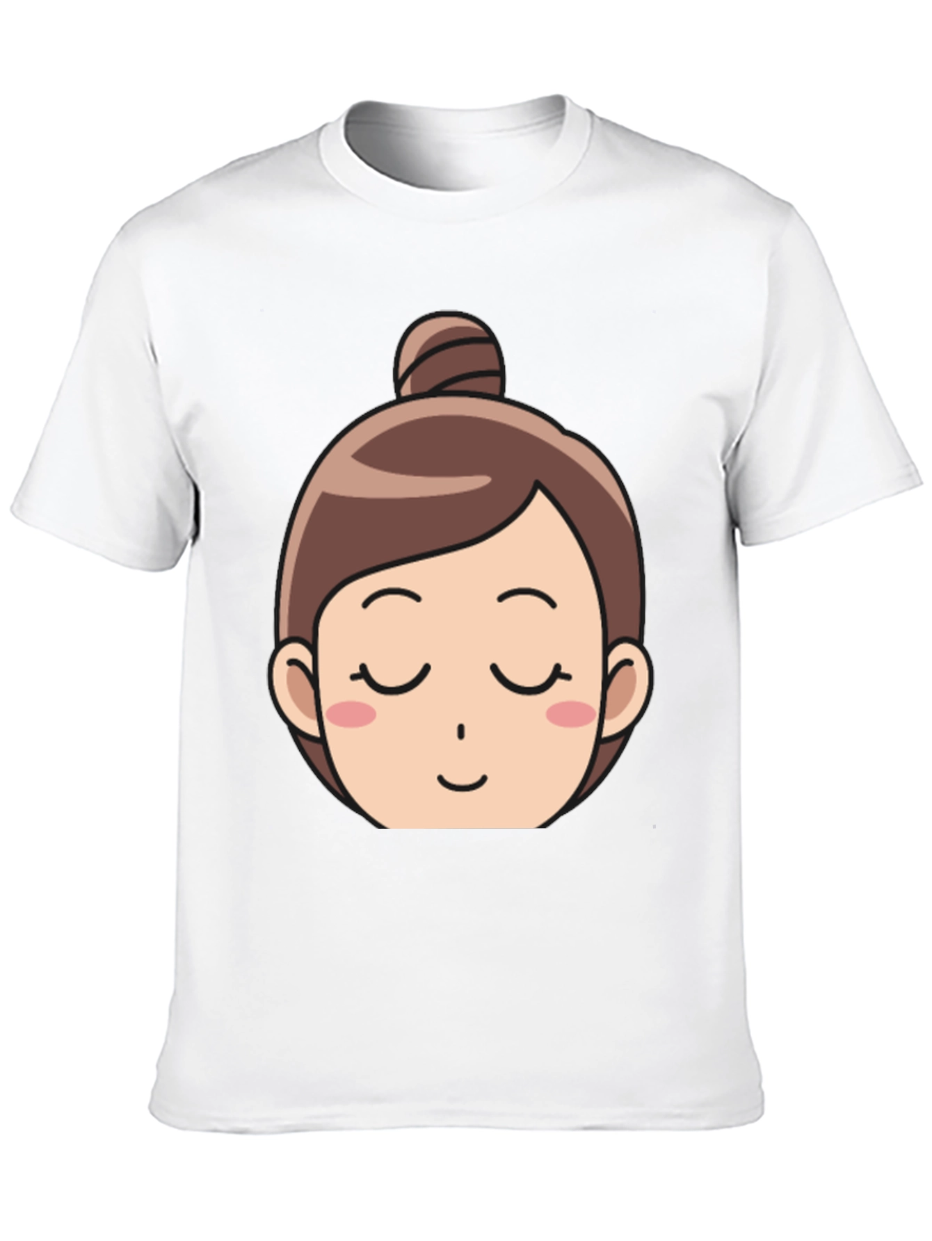 Cartoon Girl Face T-Shirt