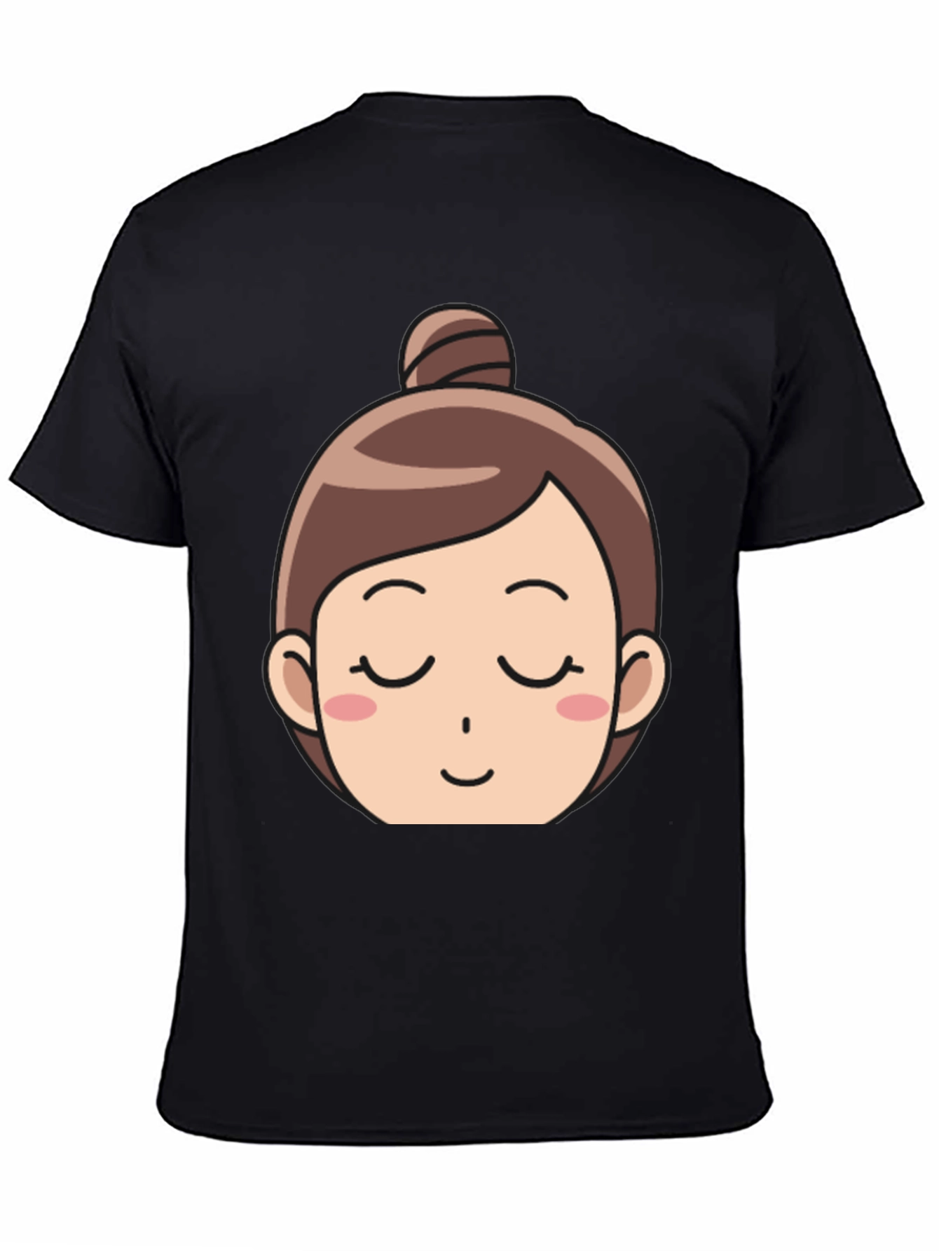 Cartoon Girl Face T-Shirt