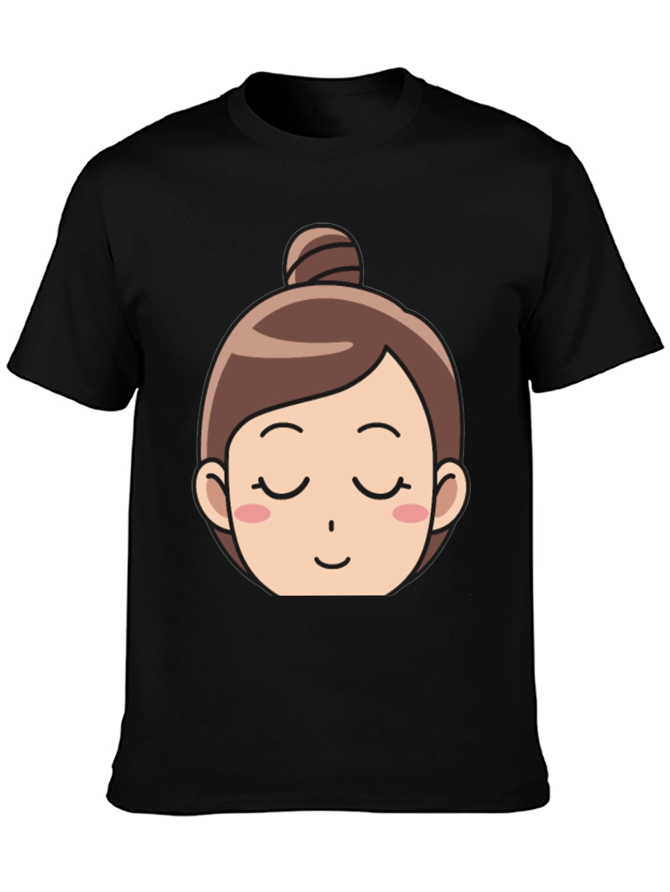 Cartoon Girl Face T-Shirt