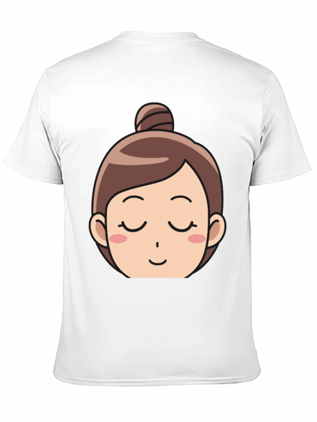 Cartoon Girl Face T-Shirt