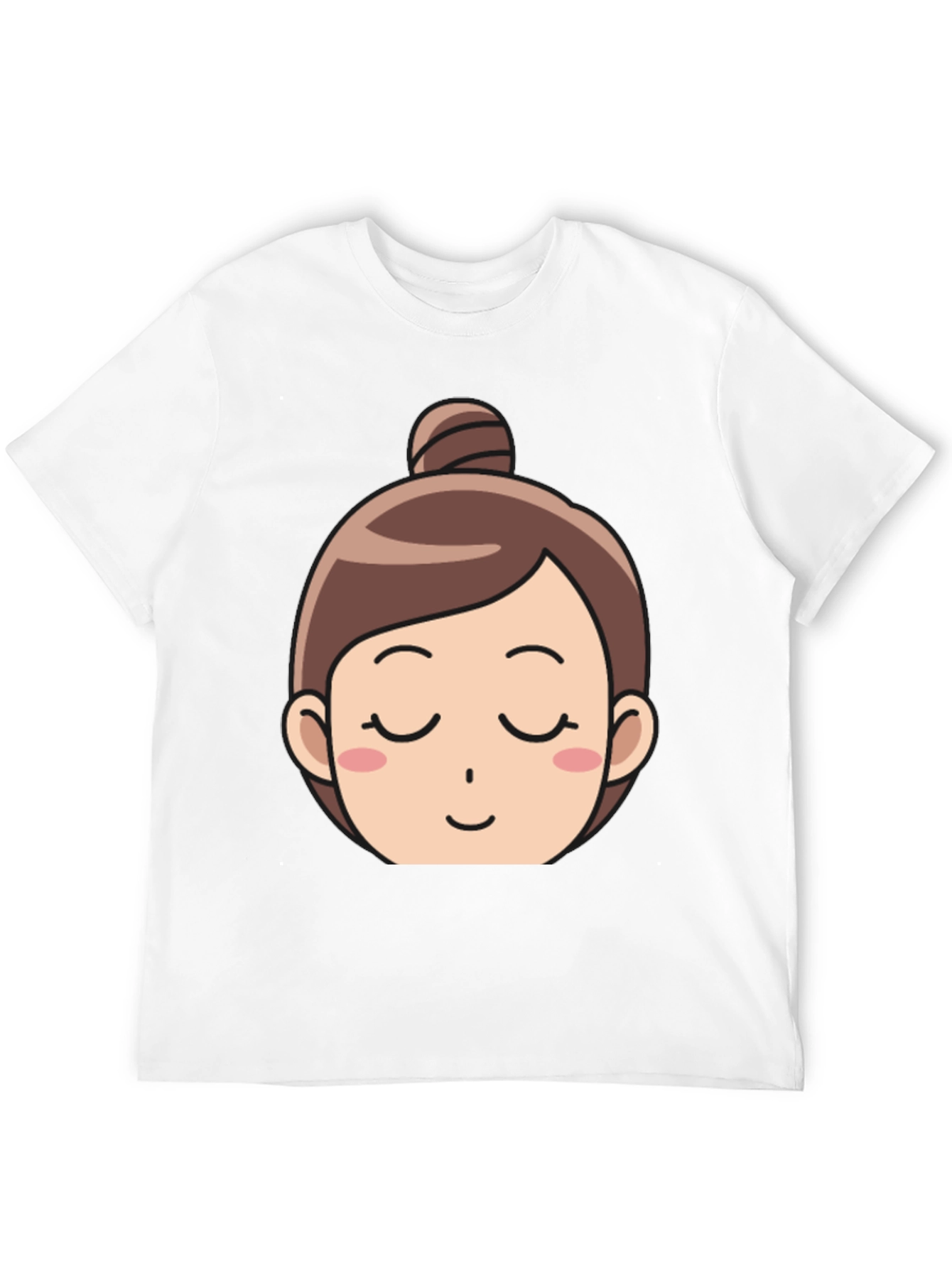 Cartoon Girl Face T-Shirt