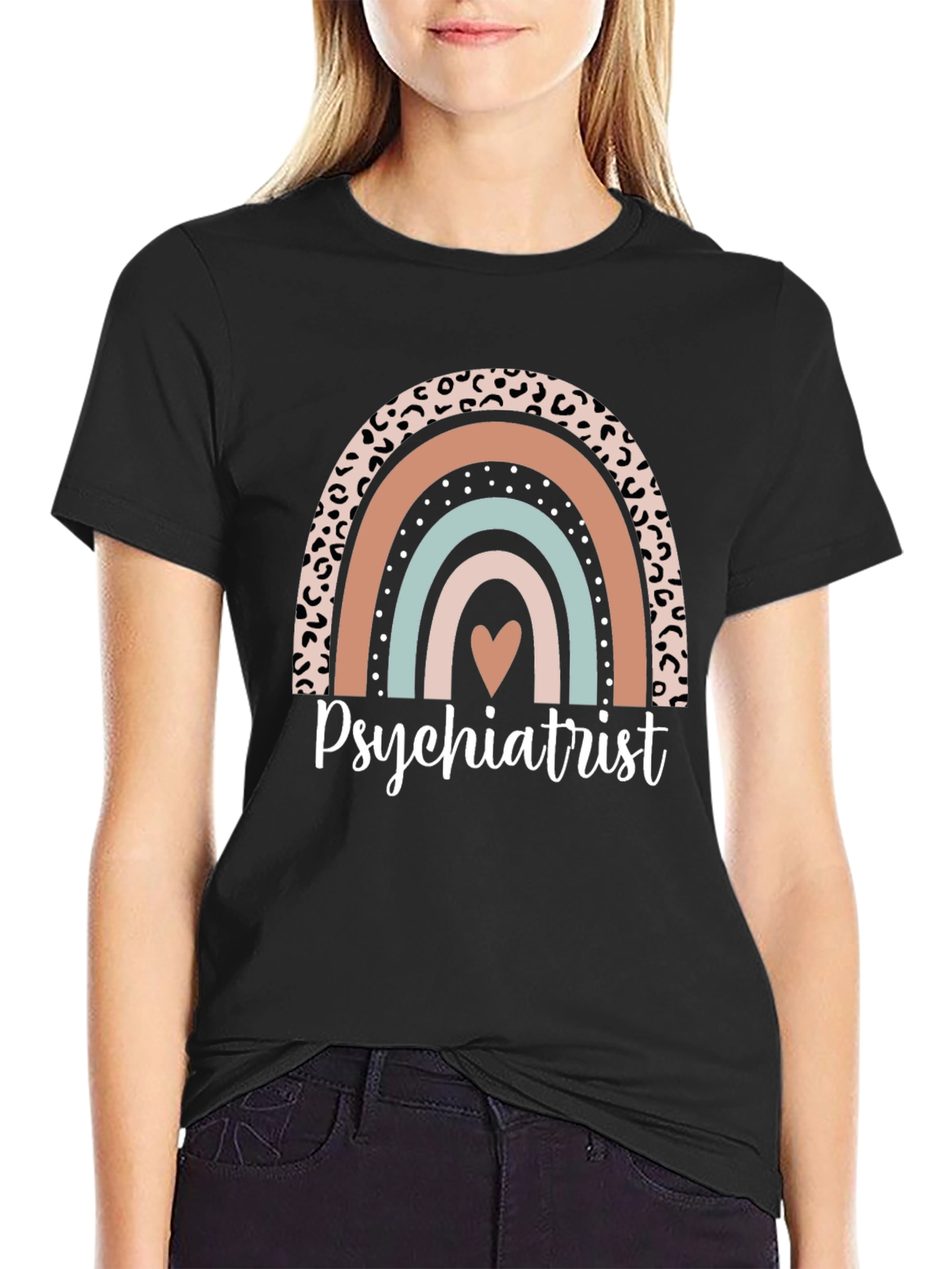 Psychiatrist Rainbow Graphic T-Shirt