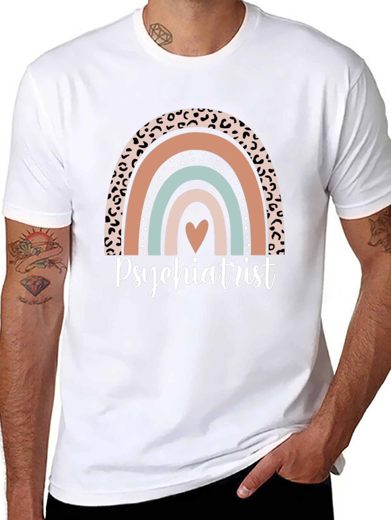 Psychiatrist Rainbow Graphic T-Shirt