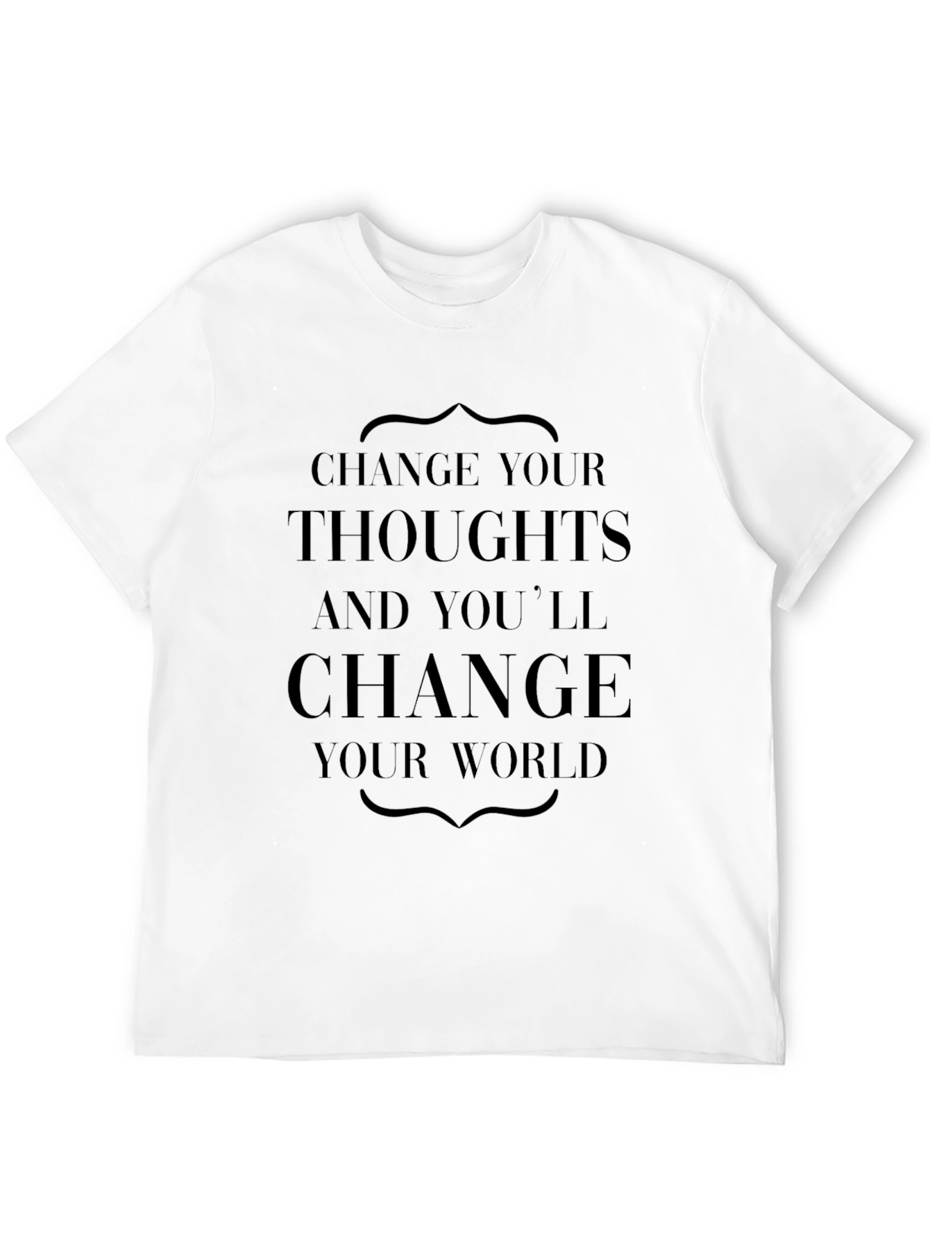 Inspirational Change Your Thoughts Black T-Shirt