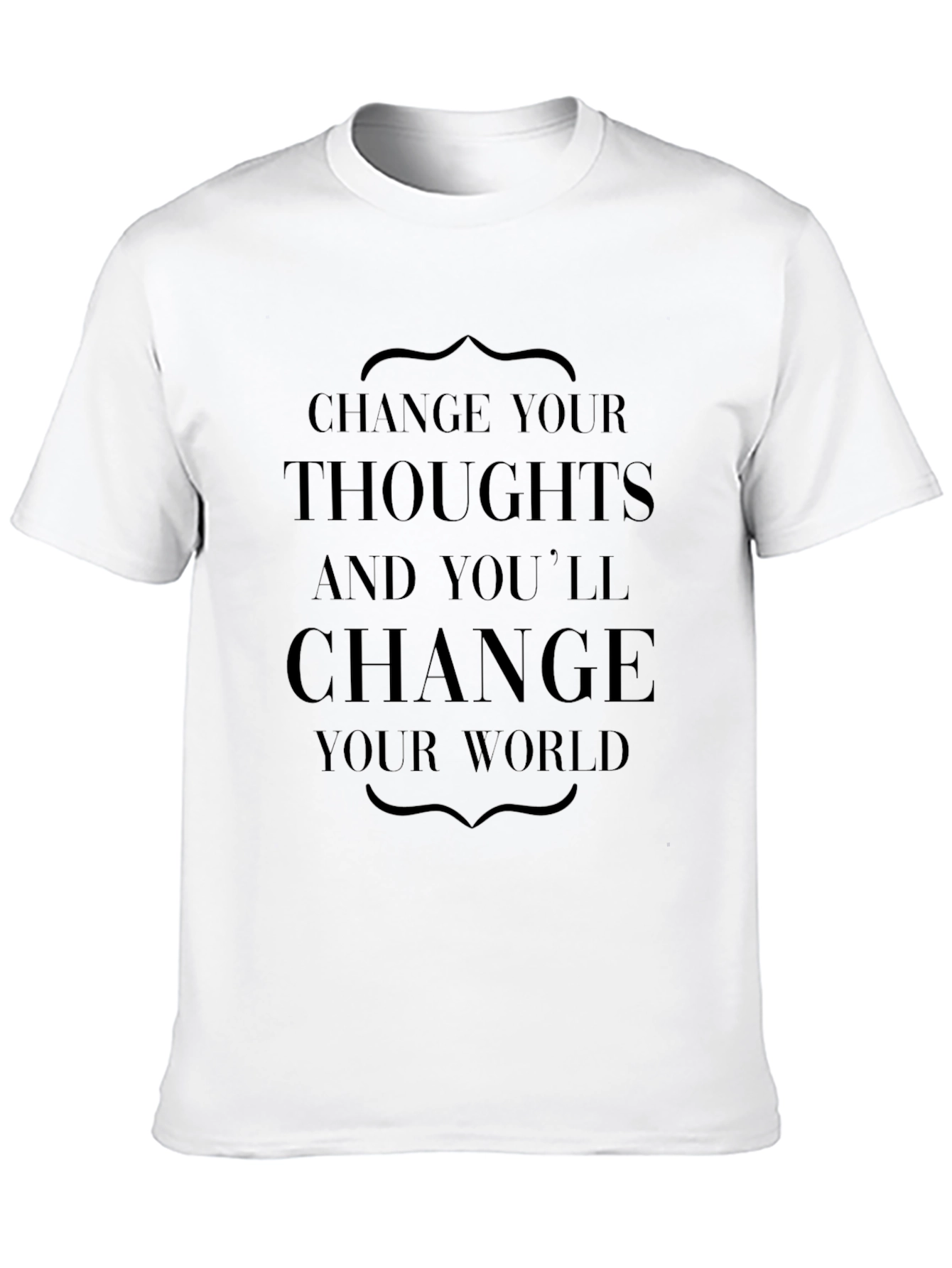 Inspirational Change Your Thoughts Black T-Shirt