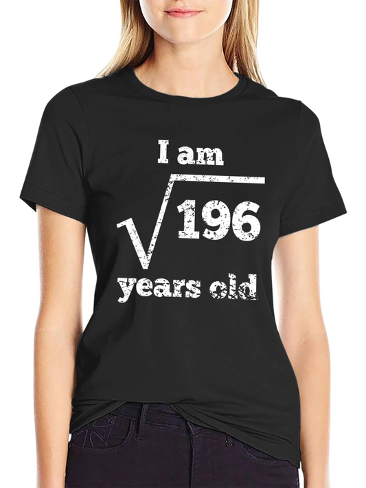 Funny Math Birthday T-Shirt - Square Root of 196
