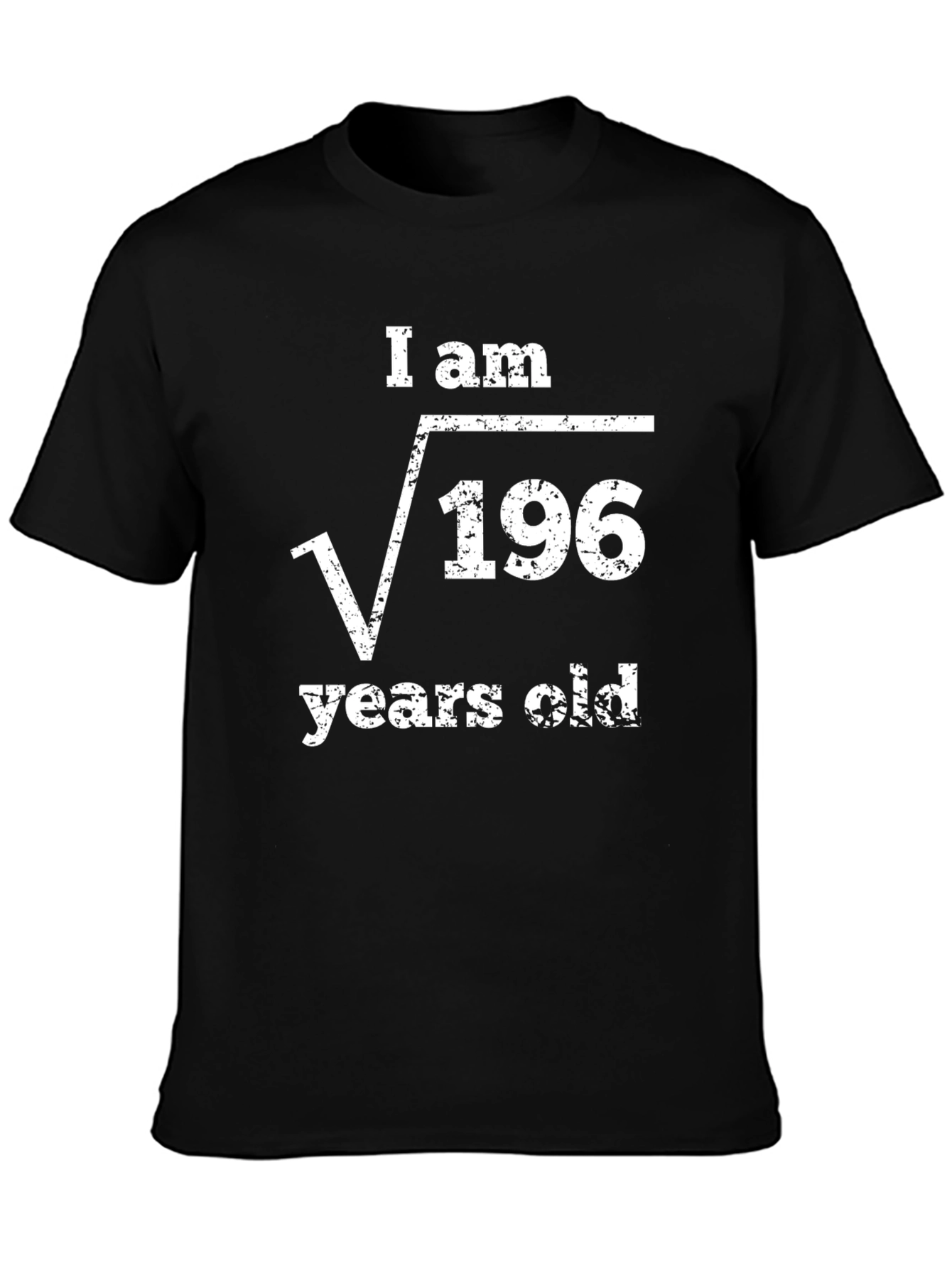 Funny Math Birthday T-Shirt - Square Root of 196