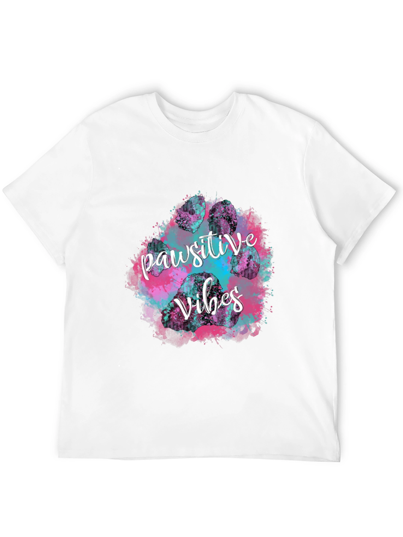 Pawsitive Vibes Graphic Tee - Trendy Black T-Shirt