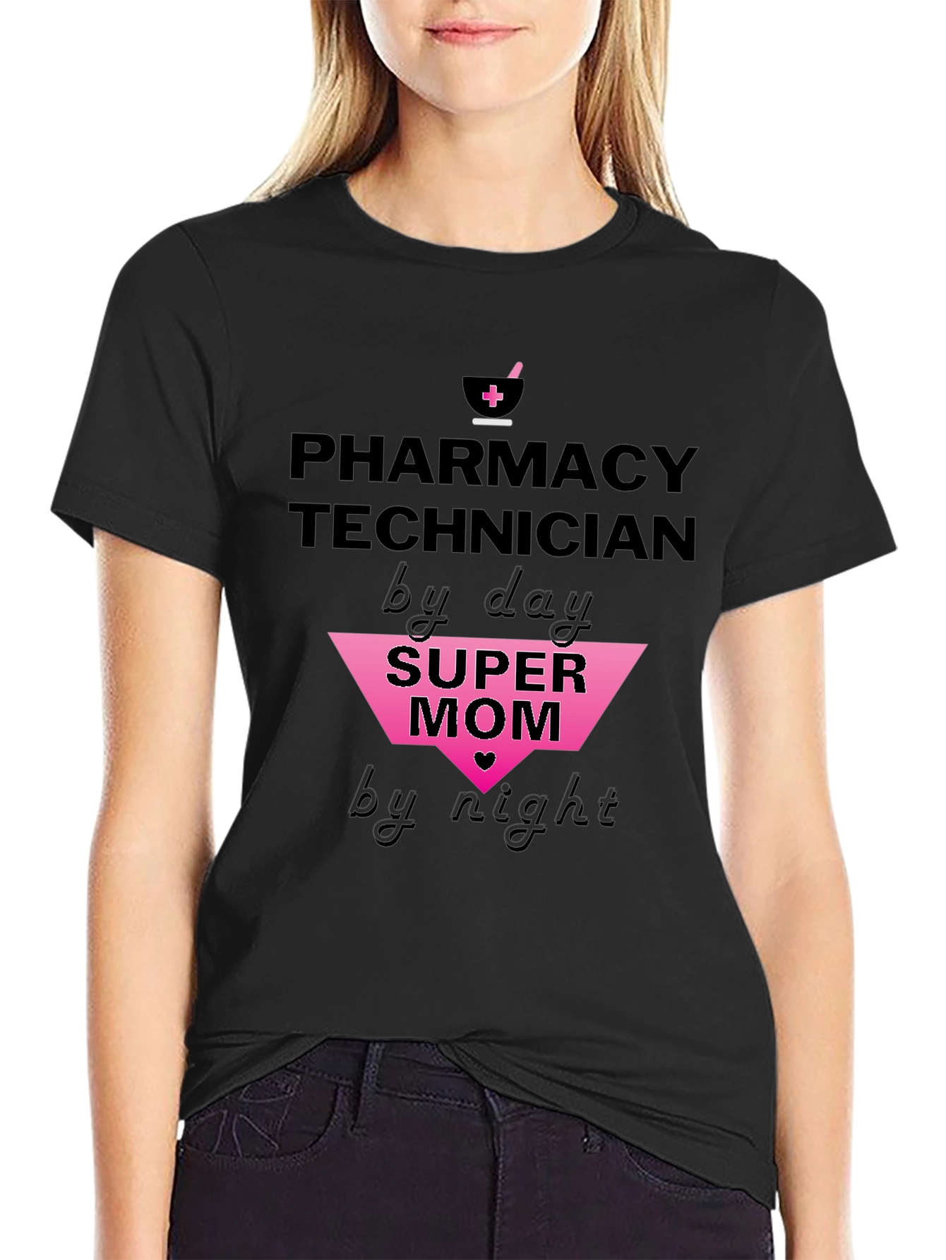 Pharmacy Technician Super Mom Graphic Tee