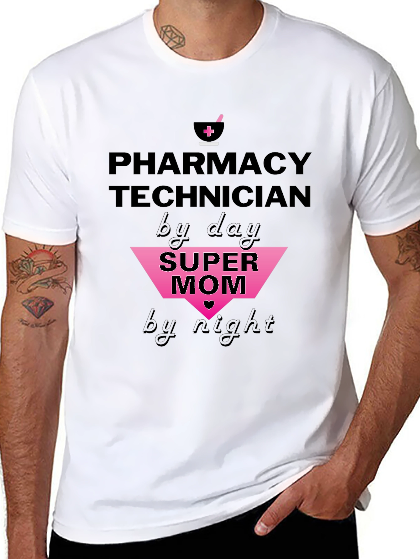 Pharmacy Technician Super Mom Graphic Tee