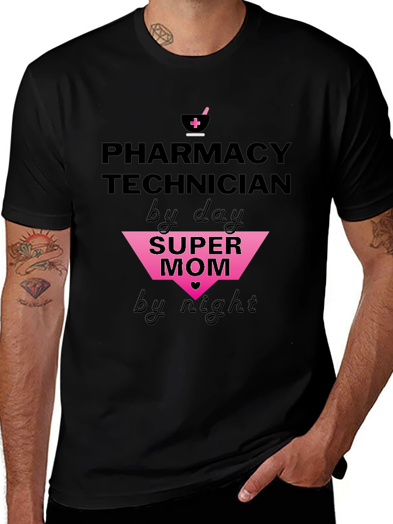 Pharmacy Technician Super Mom Graphic Tee