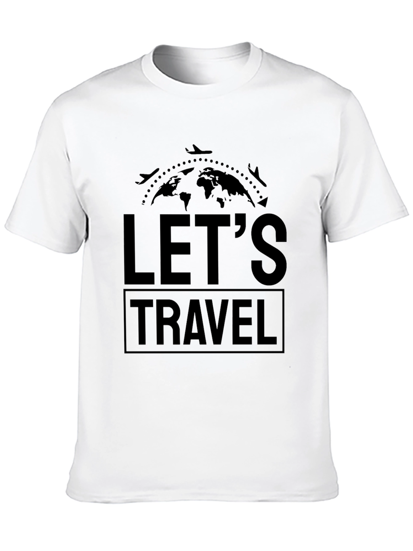 Lets Travel Graphic Tee - Black