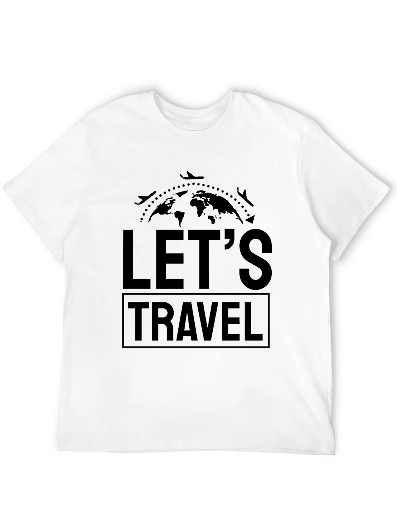 Lets Travel Graphic Tee - Black