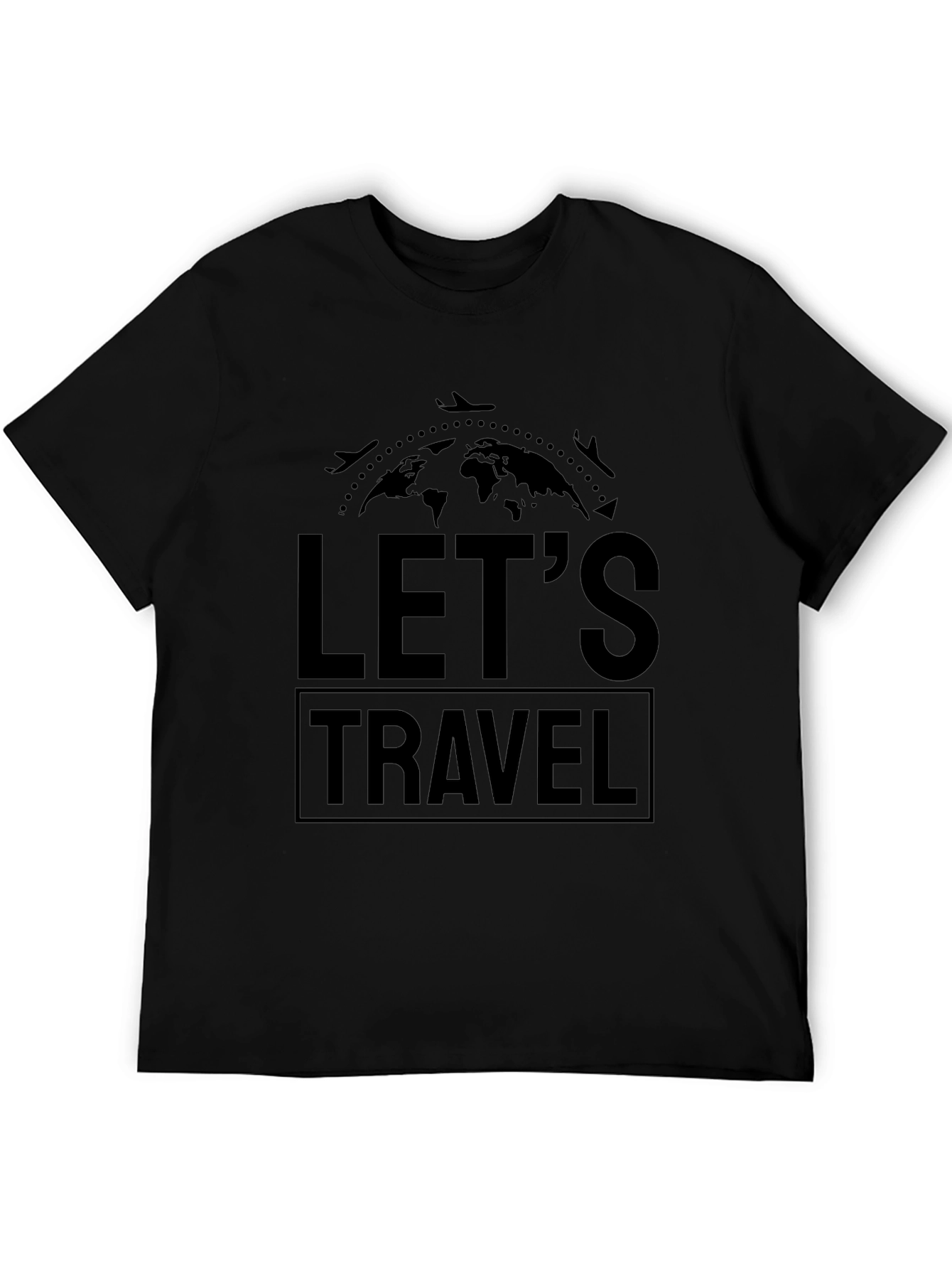 Lets Travel Graphic Tee - Black