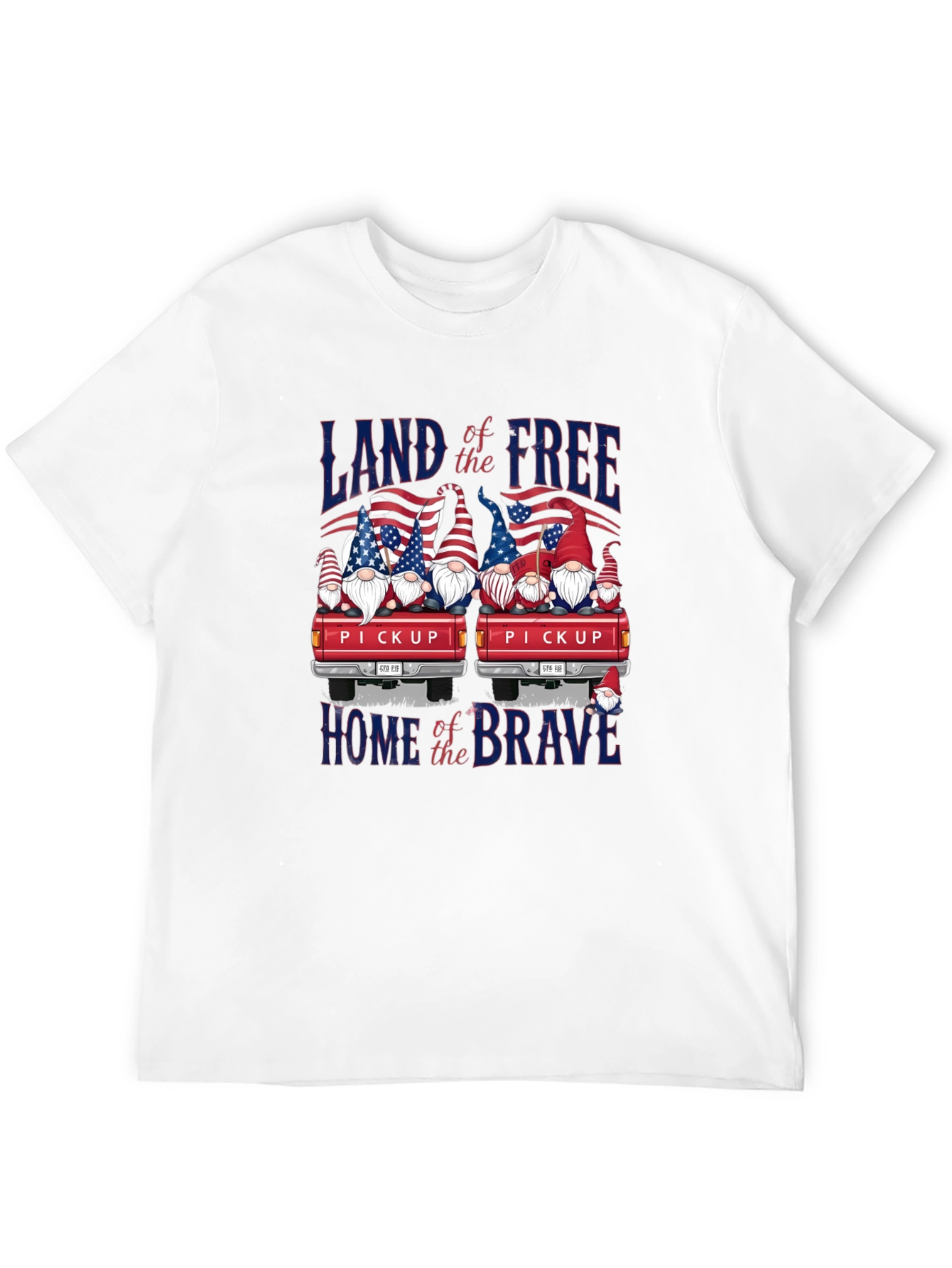 Patriotic Gnome Pickup Truck T-Shirt