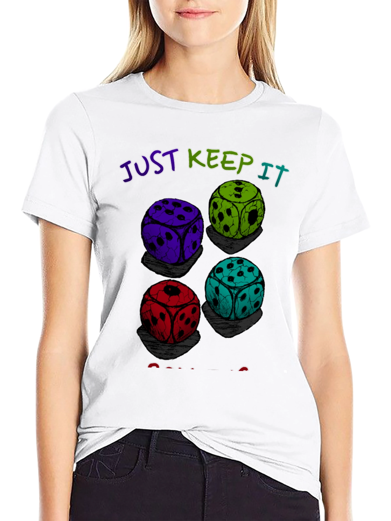 Dice Roll Graphic T-Shirt - Just Keep It Rolling