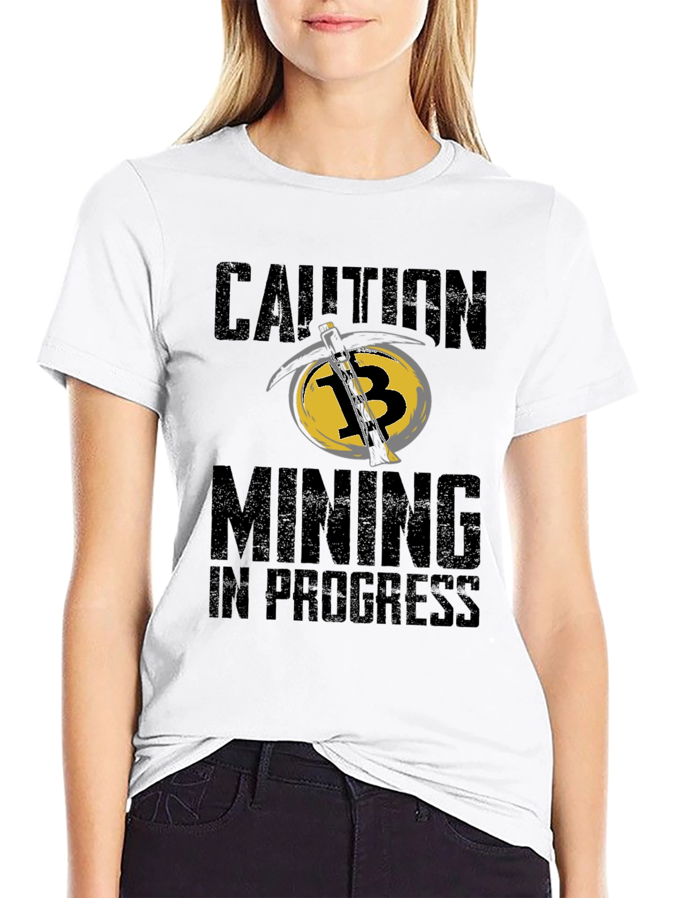 Caution Bitcoin Mining In Progress T-Shirt