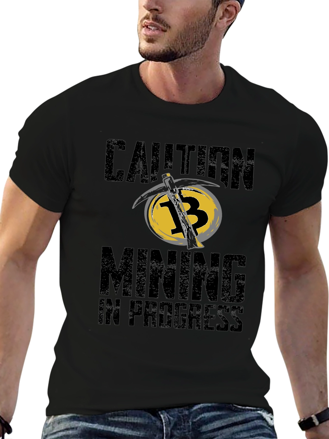 Caution Bitcoin Mining In Progress T-Shirt