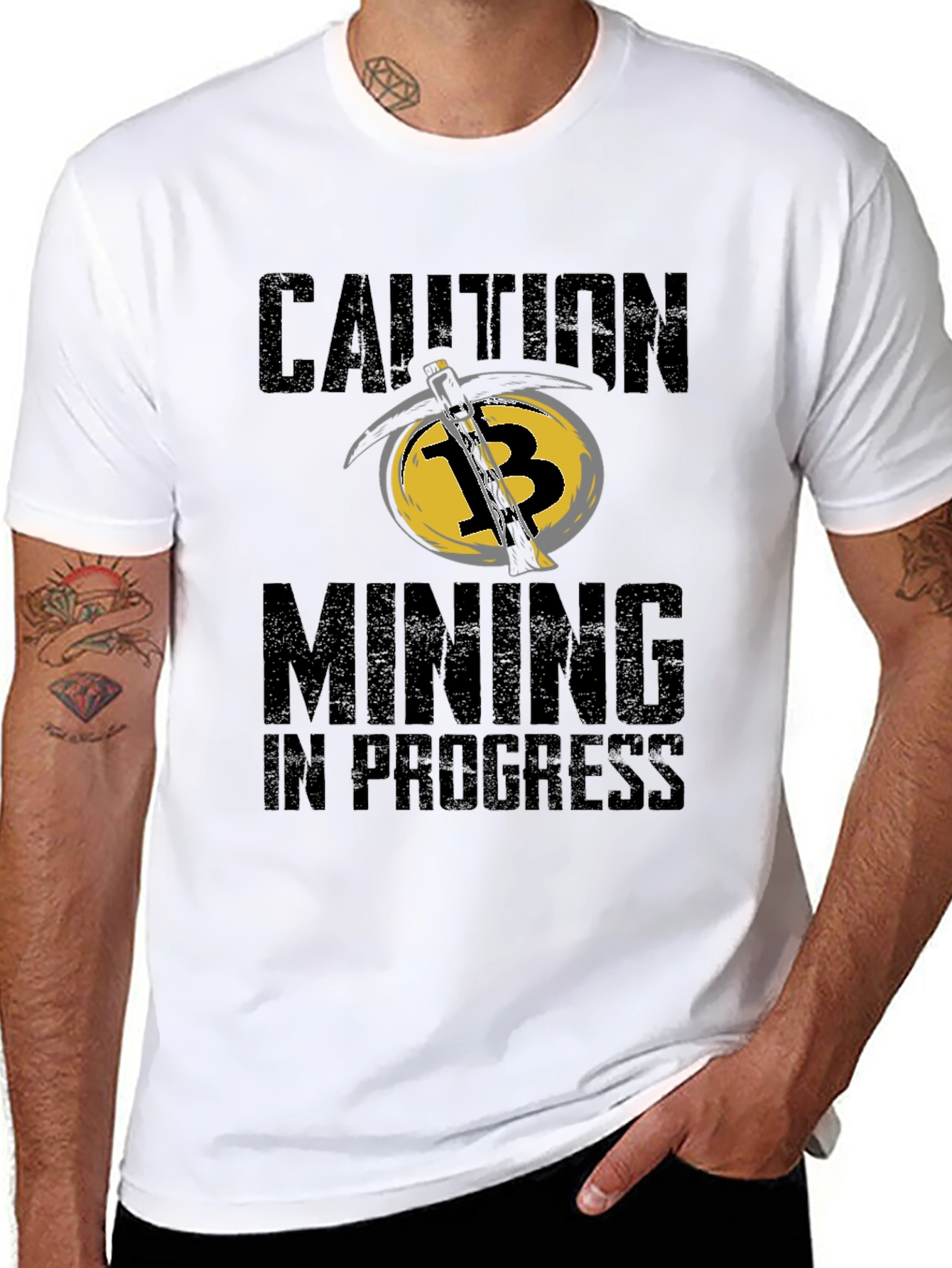Caution Bitcoin Mining In Progress T-Shirt