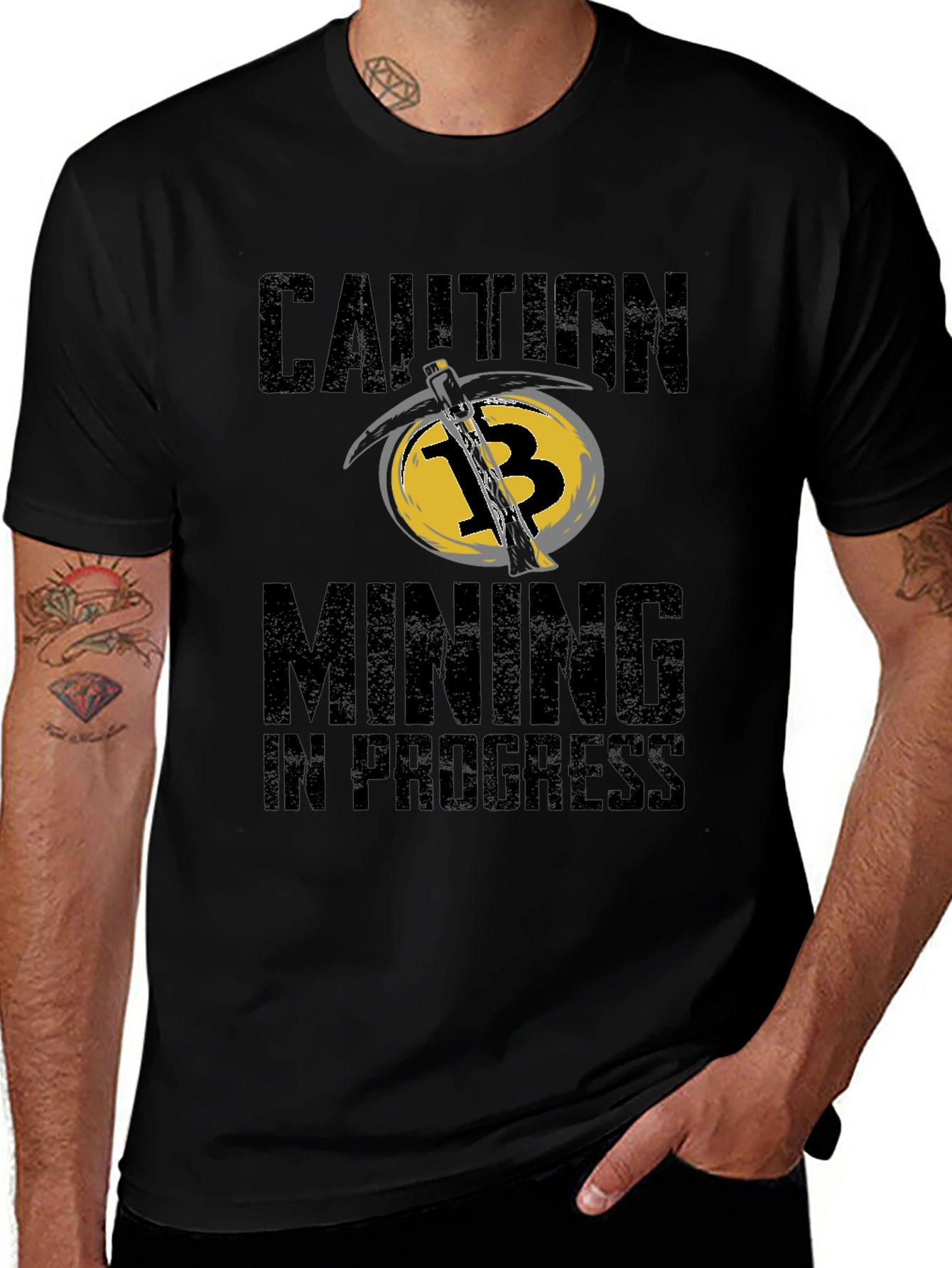 Caution Bitcoin Mining In Progress T-Shirt