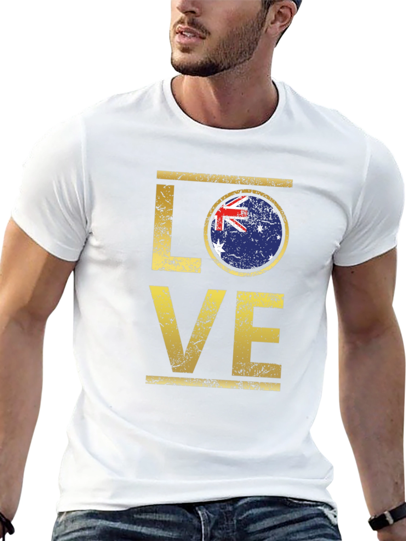 LOVE Australia Flag Graphic T-Shirt