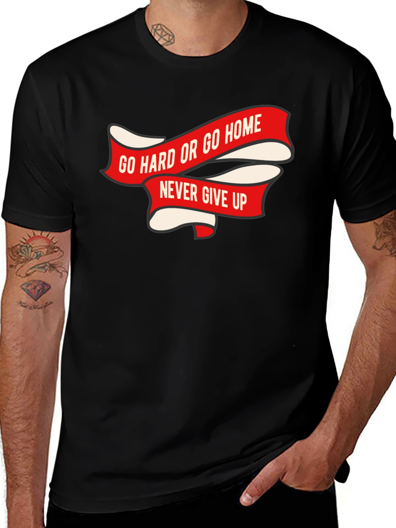 Go Hard or Go Home Black T-Shirt
