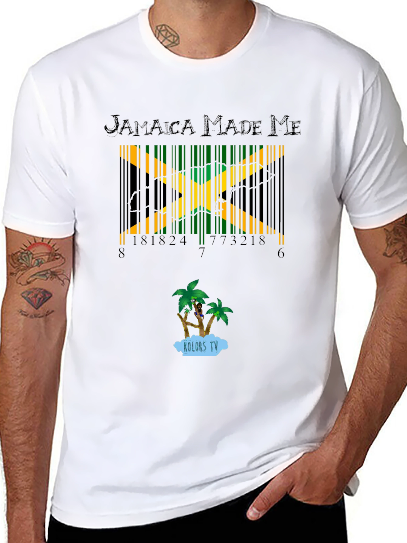 Jamaica Made Me Barcode T-Shirt