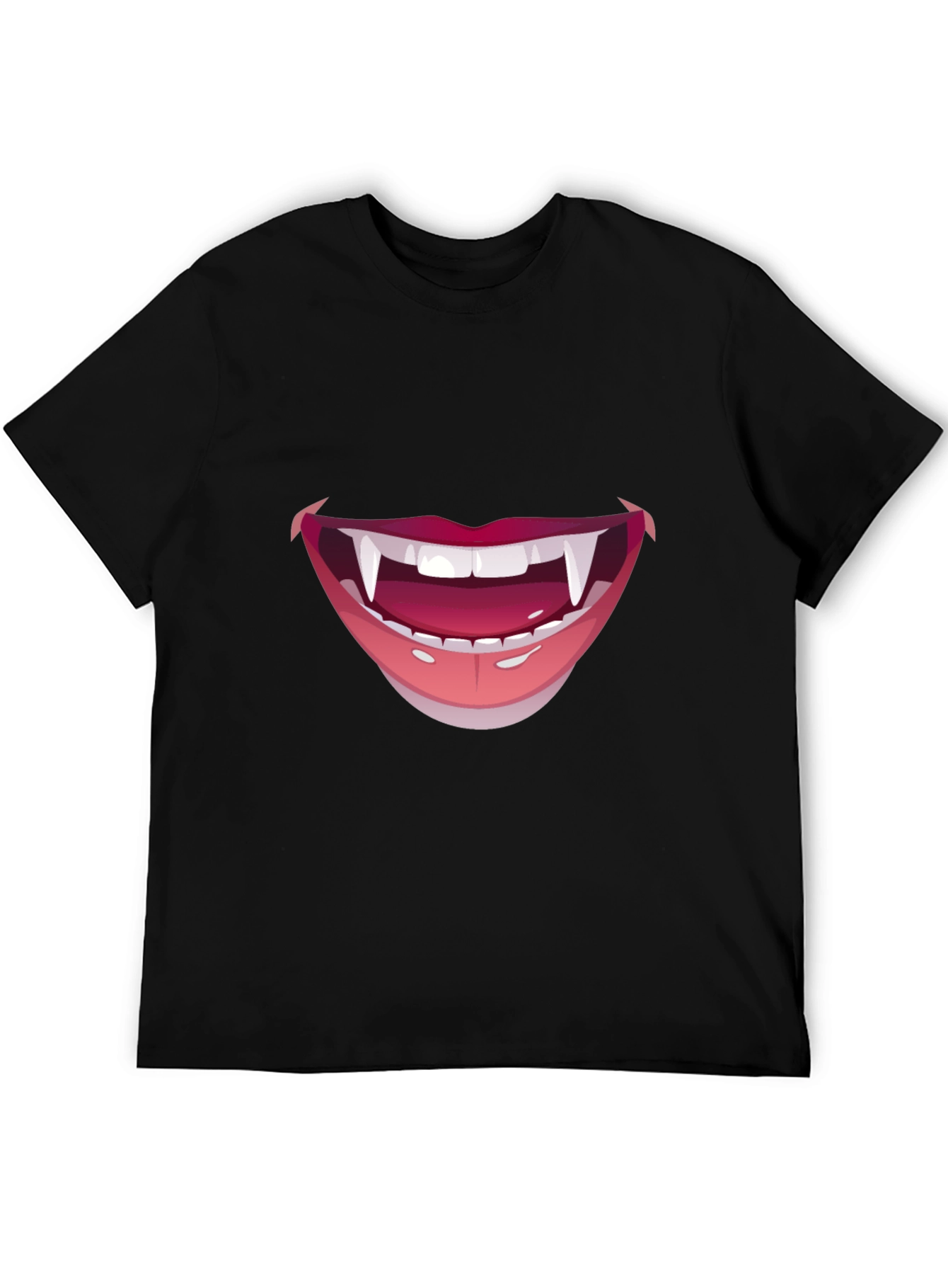 Vampire Fang Smile Graphic Tee - Halloween Ready!