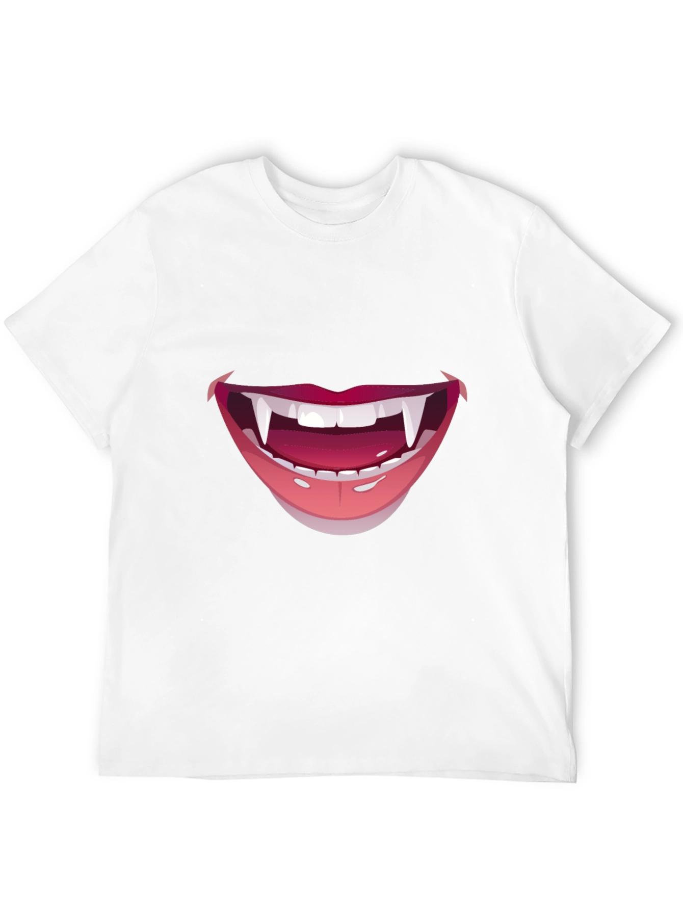 Vampire Fang Smile Graphic Tee - Halloween Ready!