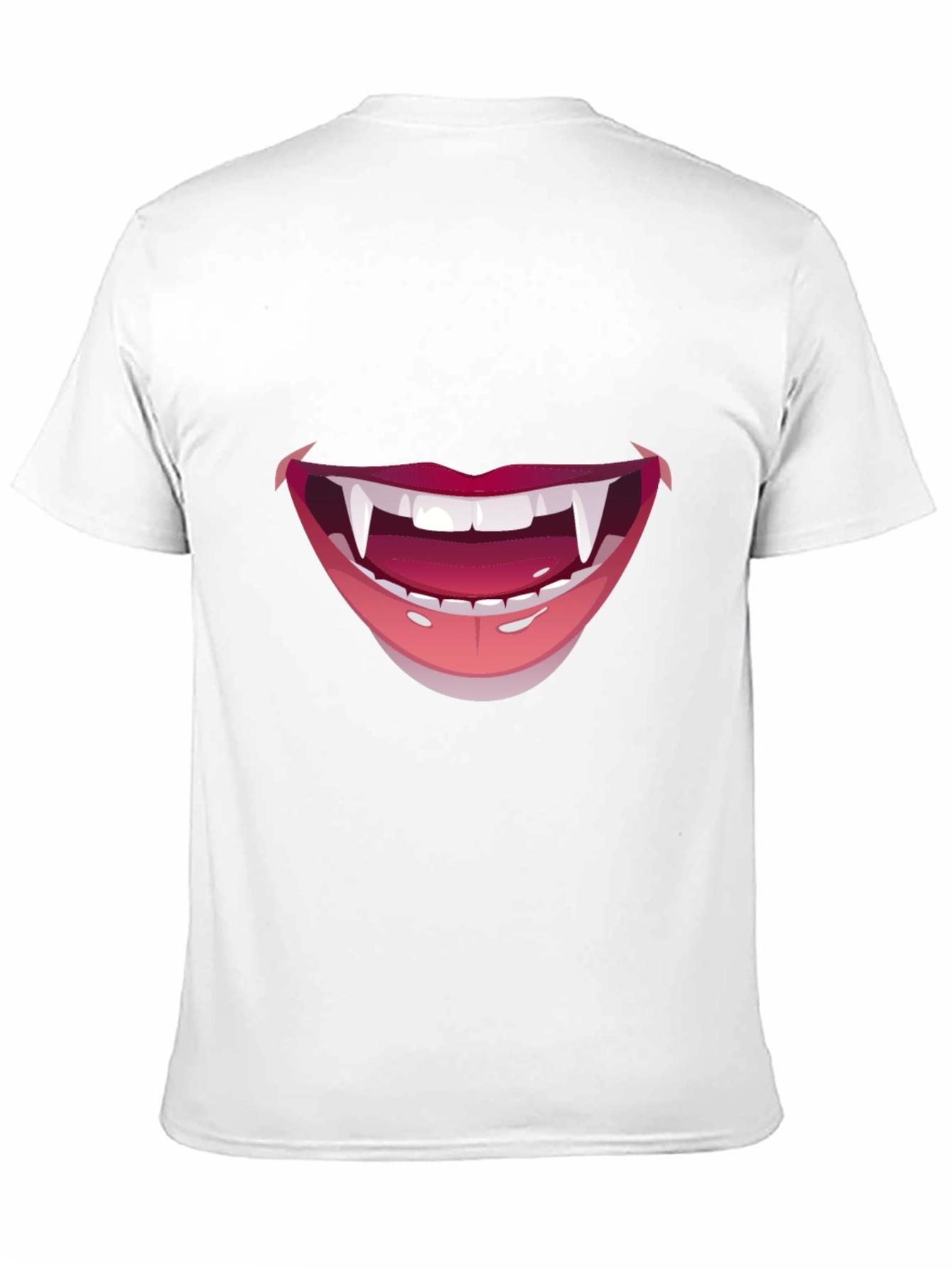 Vampire Fang Smile Graphic Tee - Halloween Ready!