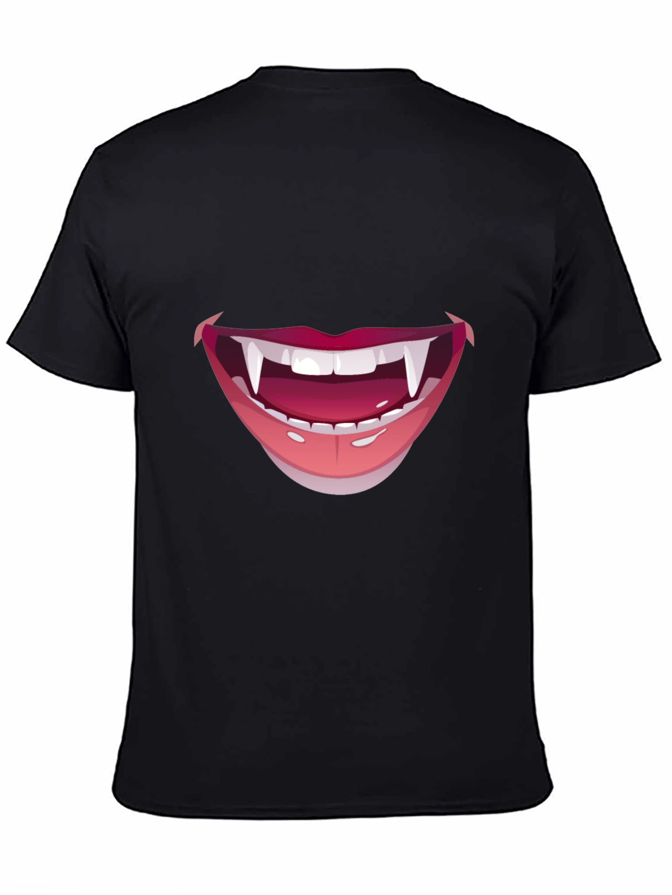 Vampire Fang Smile Graphic Tee - Halloween Ready!