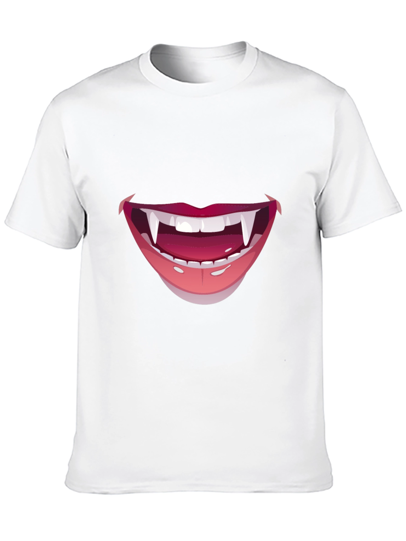 Vampire Fang Smile Graphic Tee - Halloween Ready!