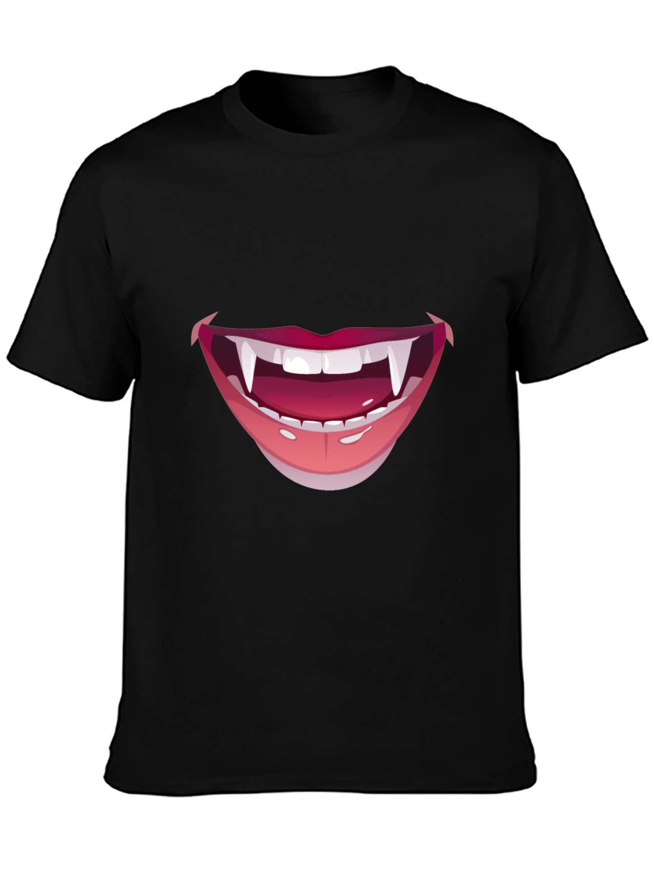 Vampire Fang Smile Graphic Tee - Halloween Ready!