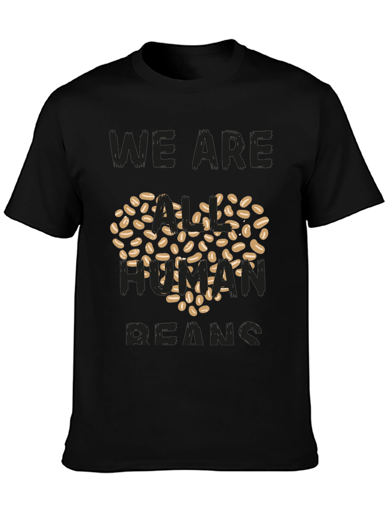 Human Beans T-Shirt - Heart Made of Coffee Beans