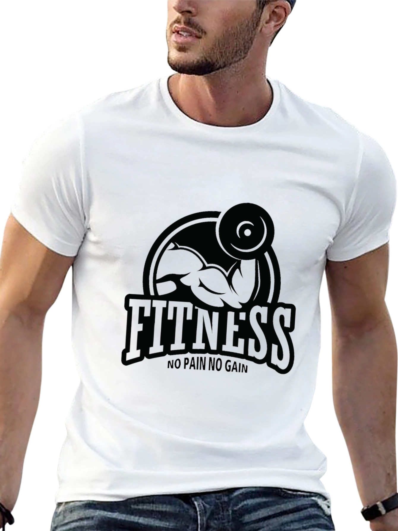 Fitness Graphic Tee - No Pain No Gain