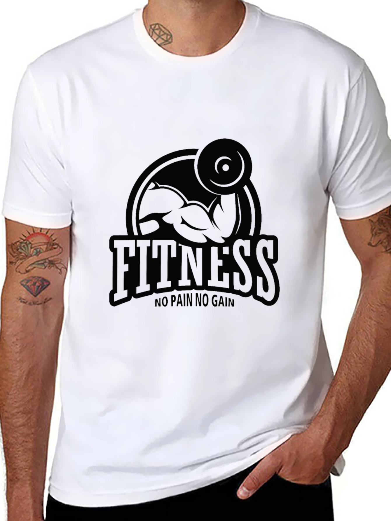 Fitness Graphic Tee - No Pain No Gain