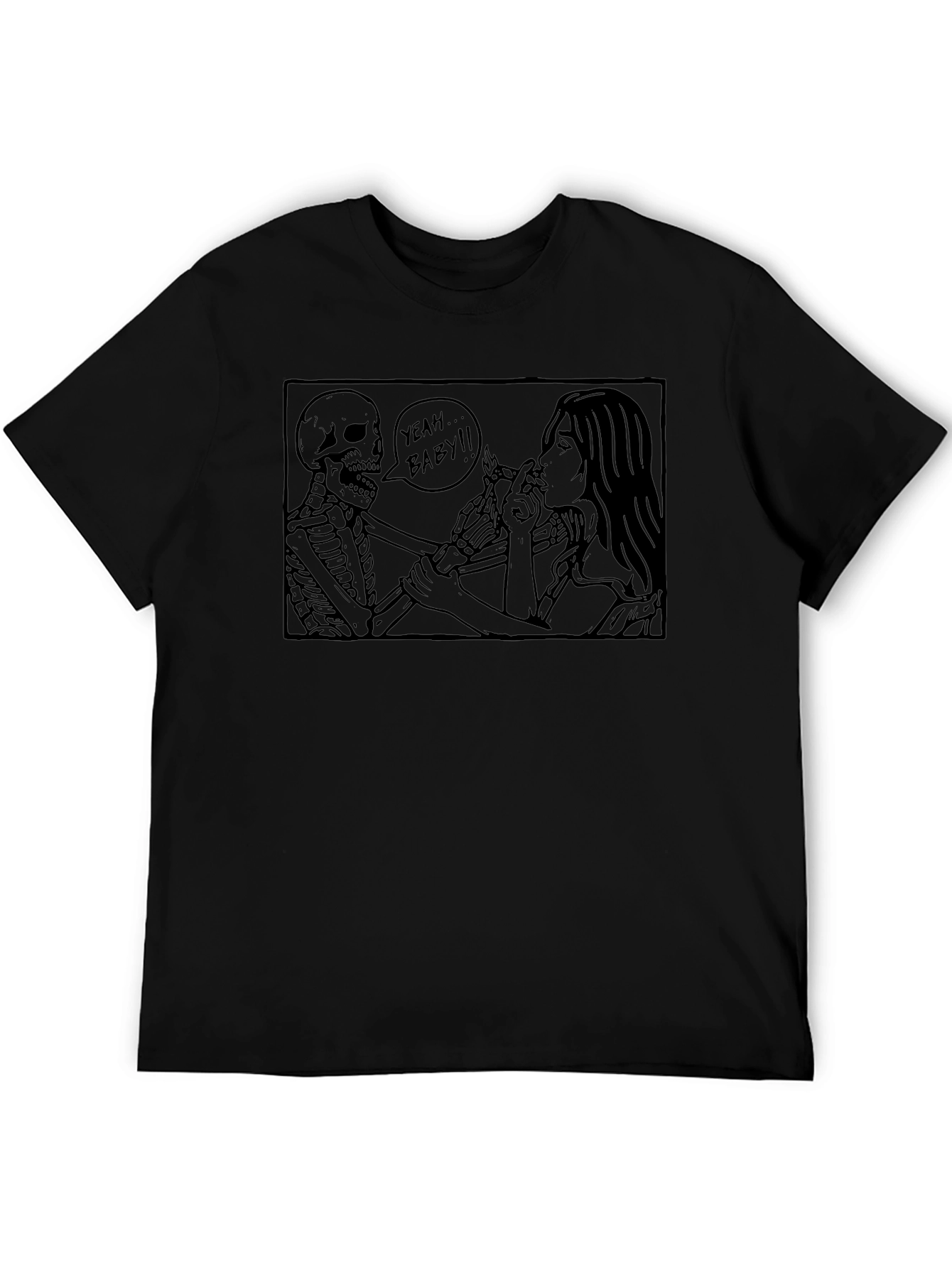 Skeleton Smoking T-Shirt - Yeah Baby!
