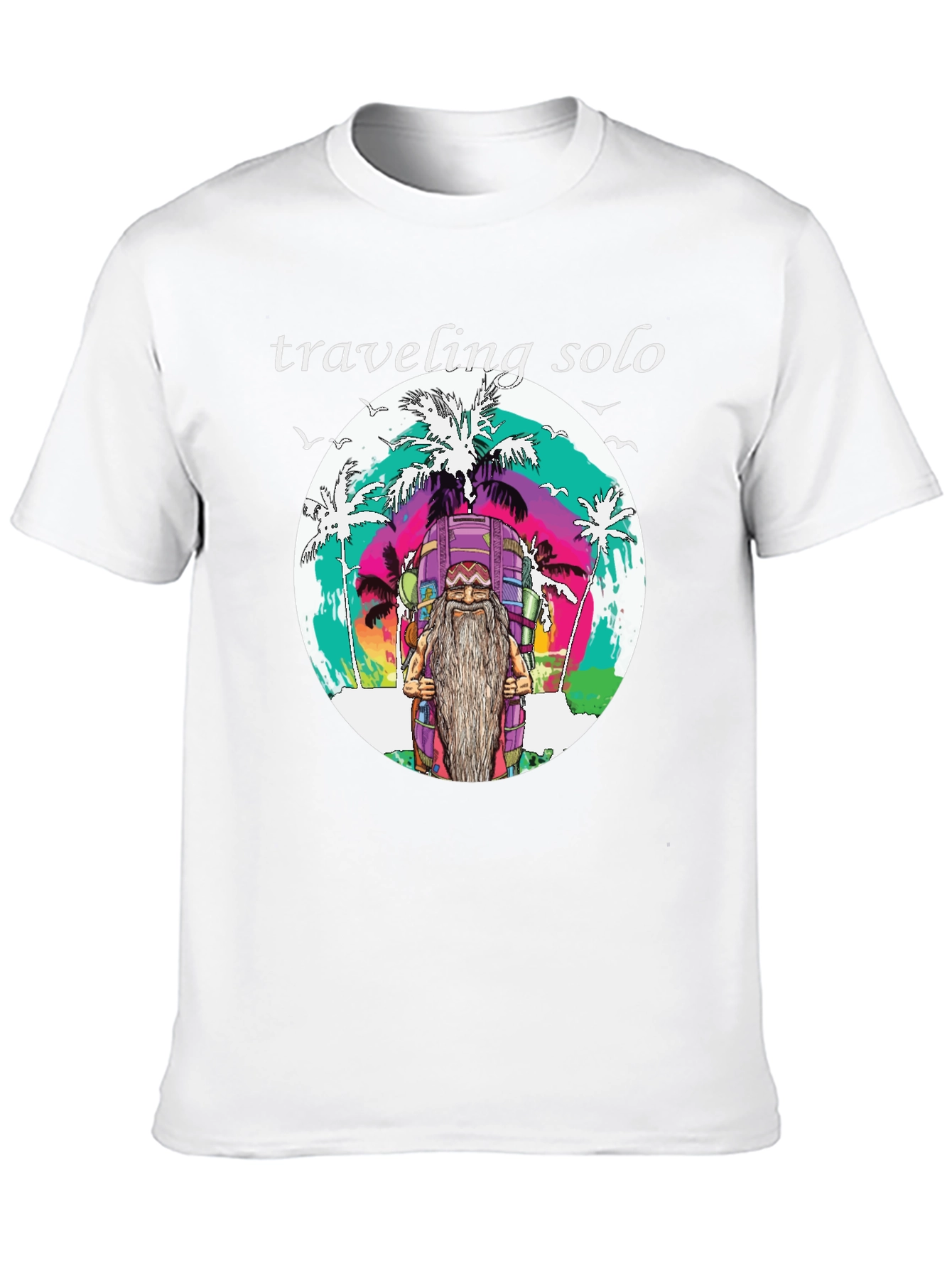 Traveling Solo Graphic T-Shirt - Black