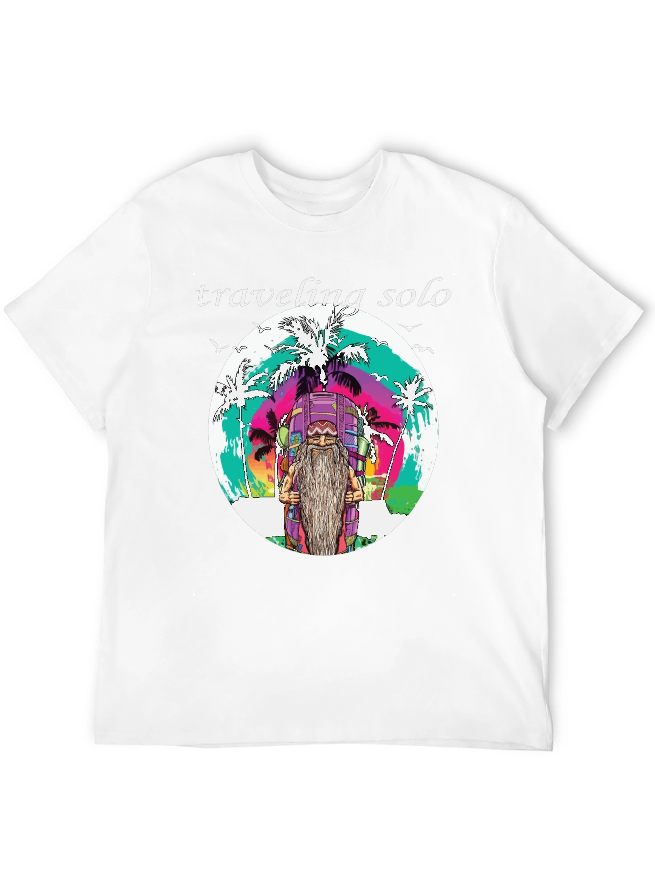Traveling Solo Graphic T-Shirt - Black