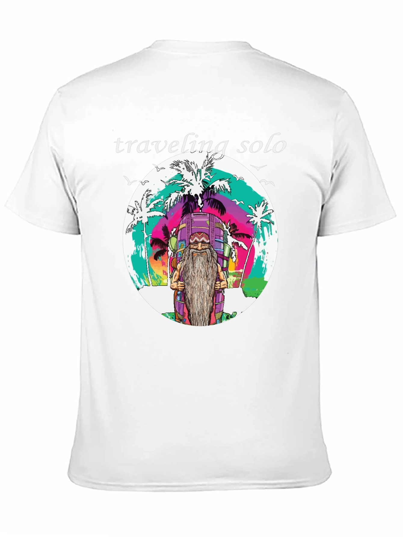 Traveling Solo Graphic T-Shirt - Black