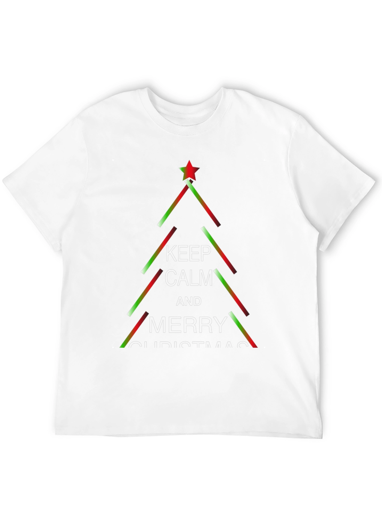Keep Calm & Merry Christmas Tree Graphic Tee