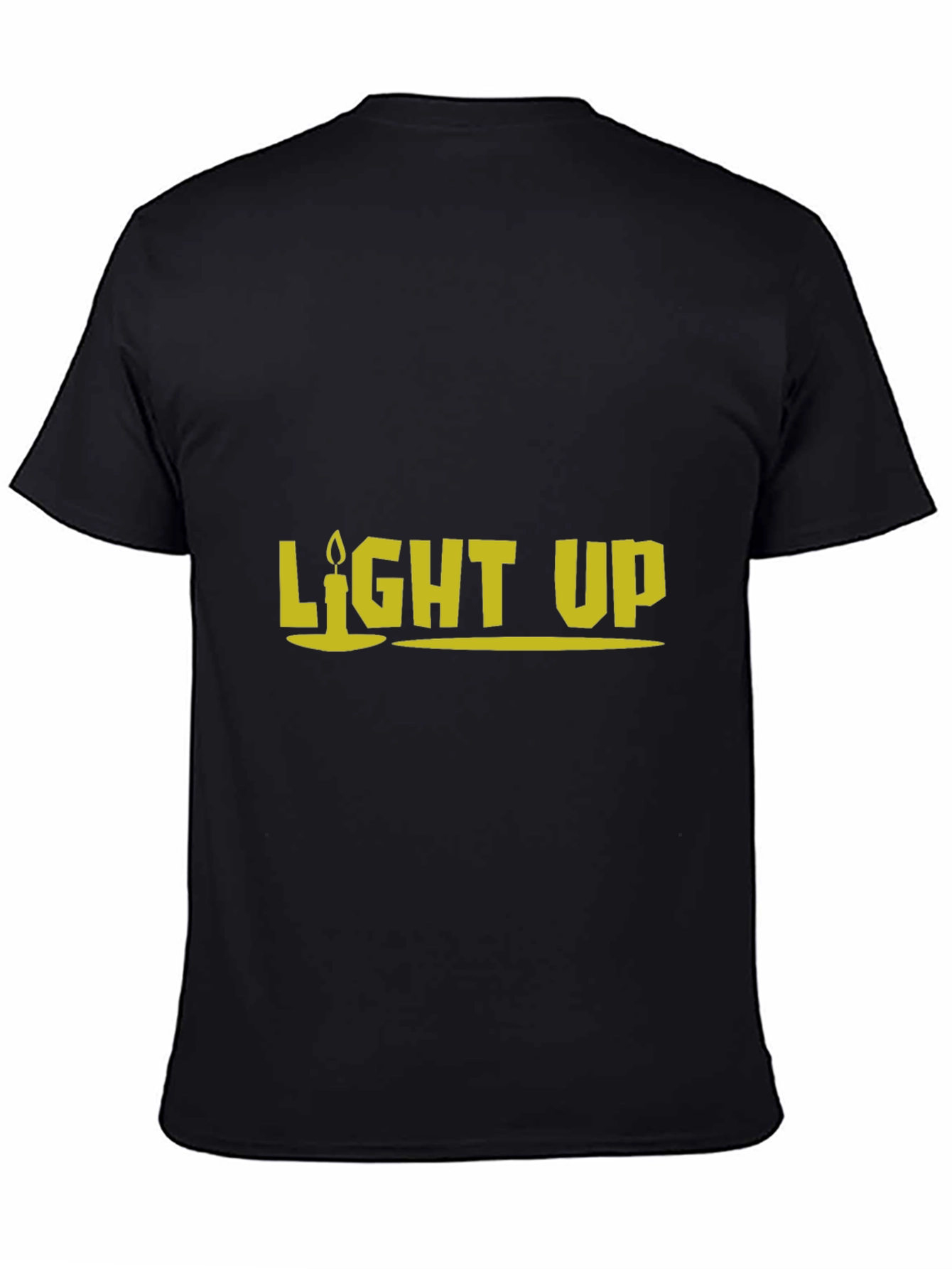 Light Up Graphic Tee - Black Cotton T-Shirt