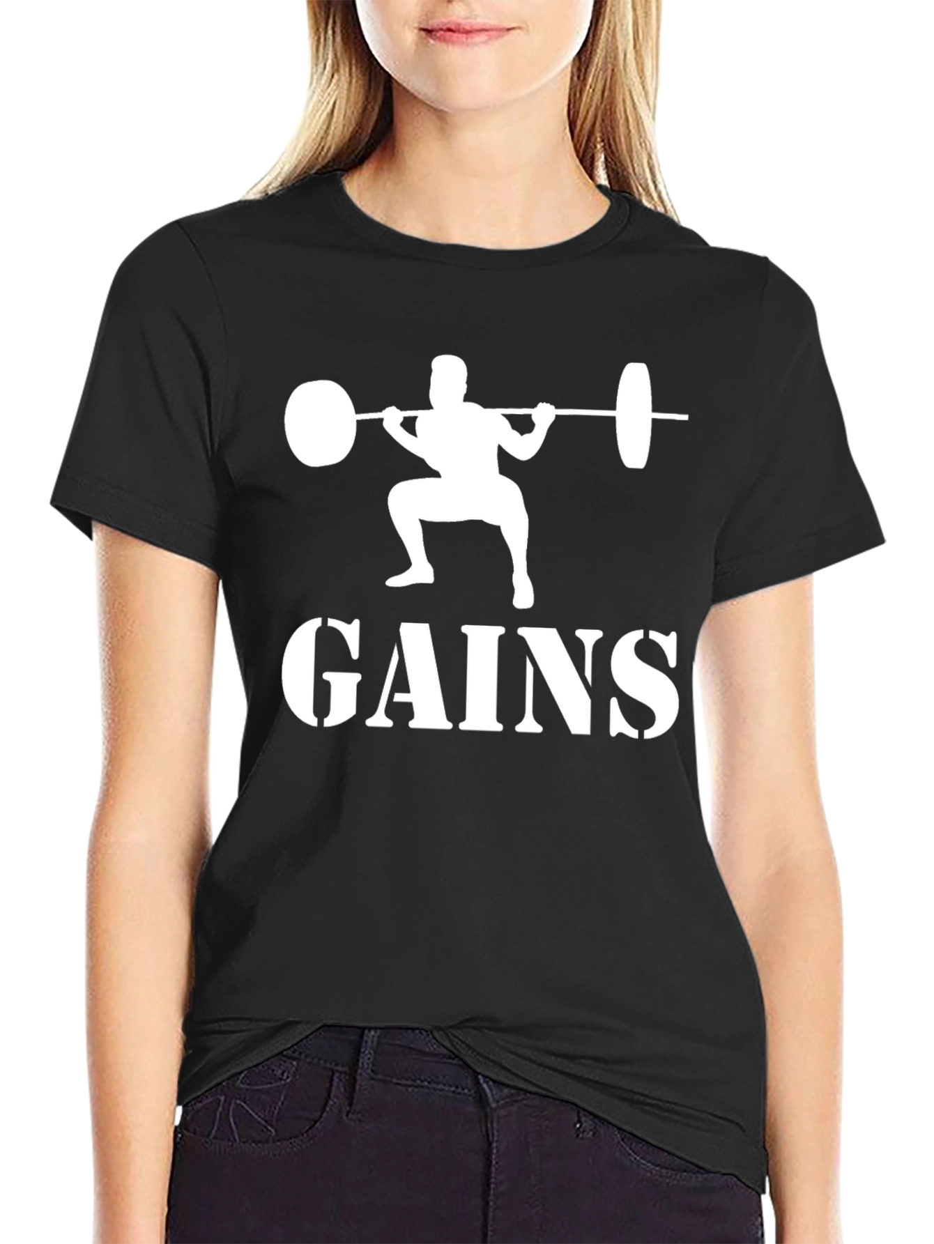 Gains T-Shirt: Weightlifting Gym Apparel