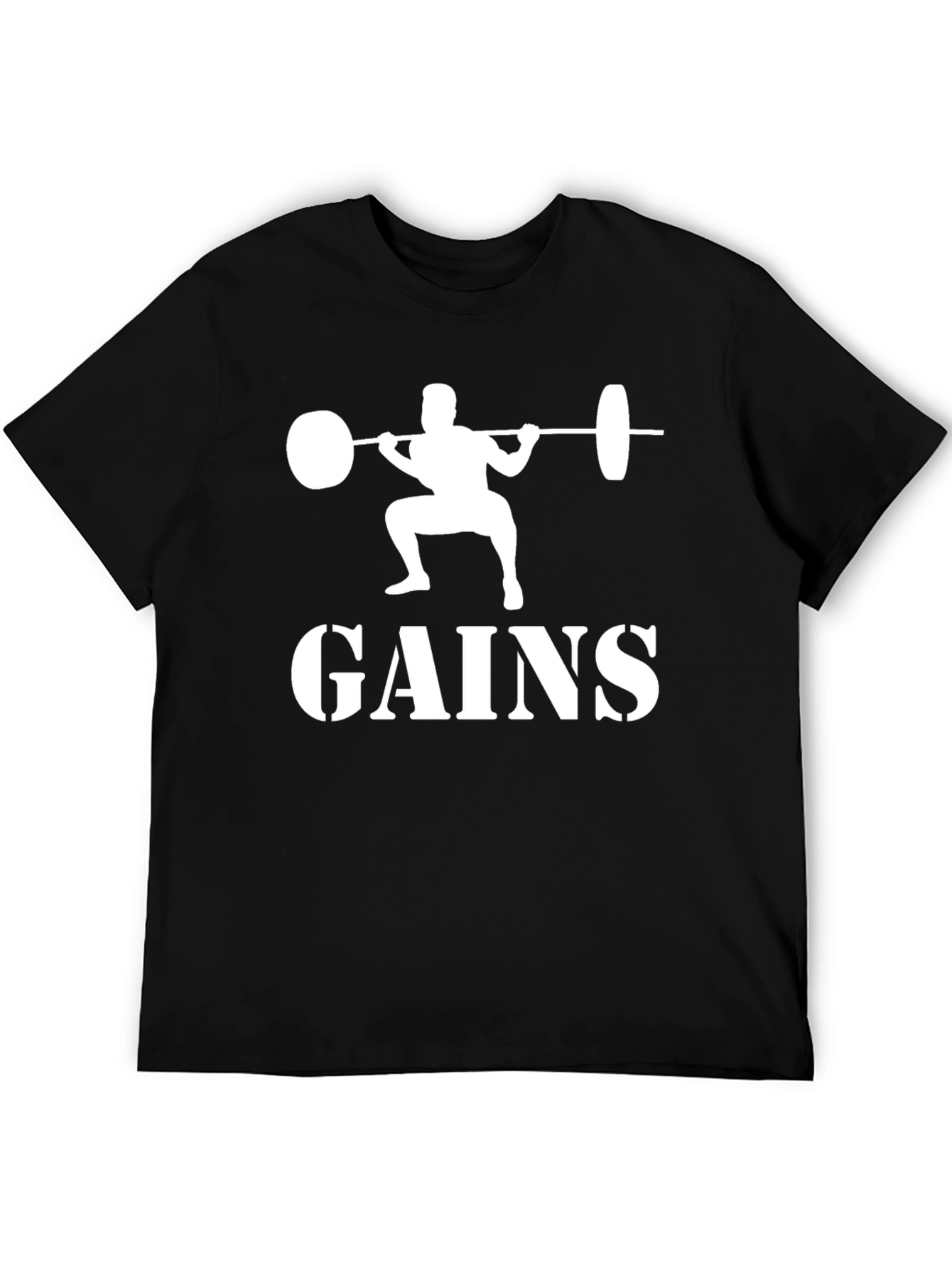 Gains T-Shirt: Weightlifting Gym Apparel