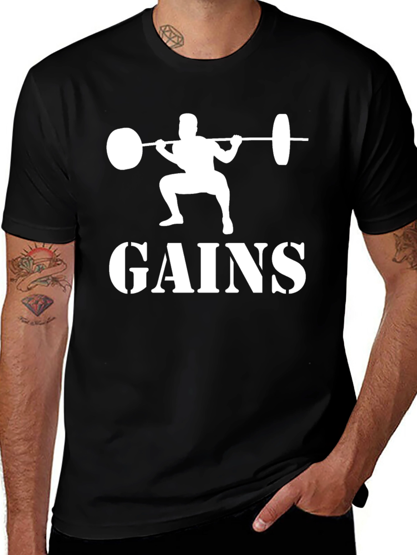 Gains T-Shirt: Weightlifting Gym Apparel
