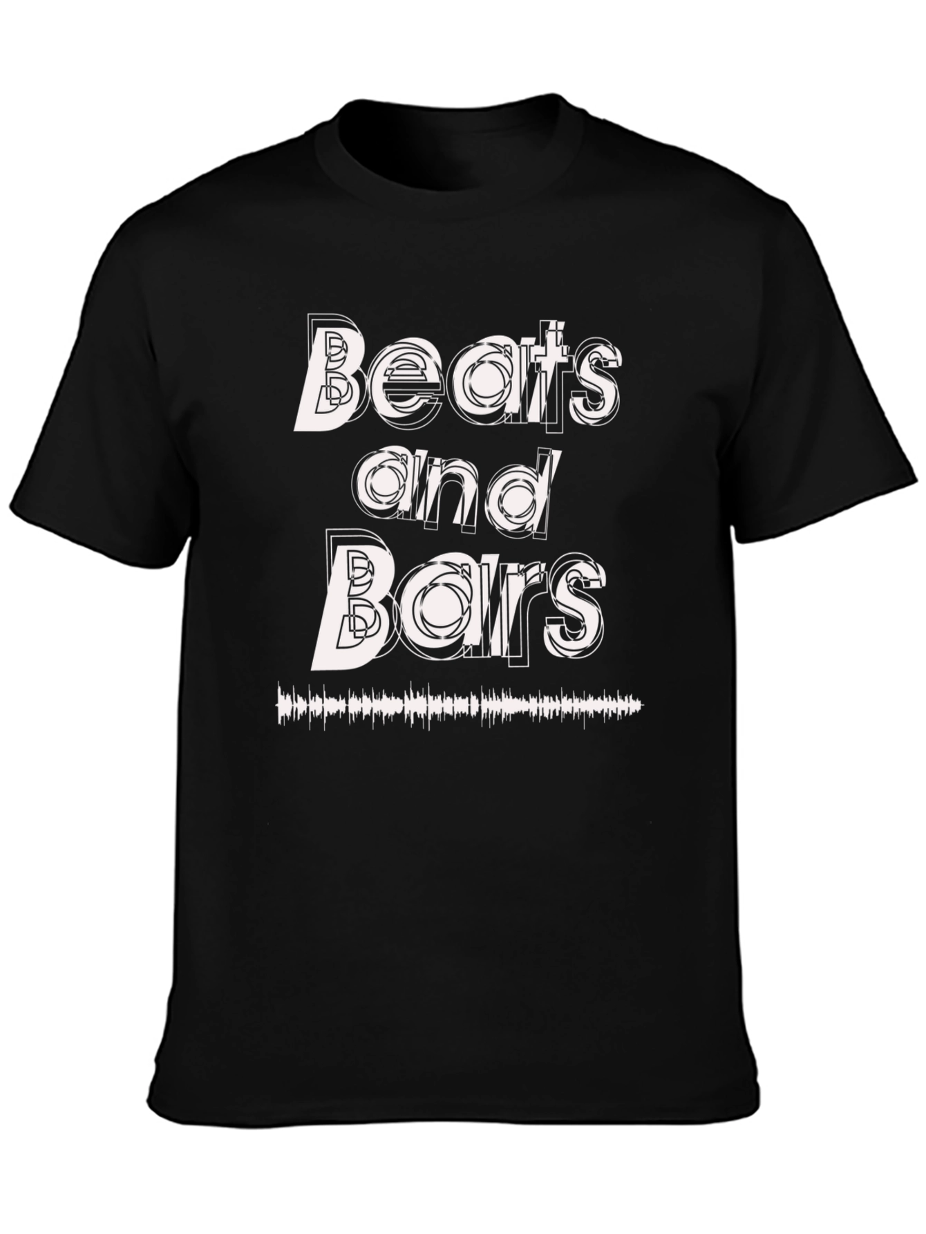 Beats and Bars Black Graphic Tee