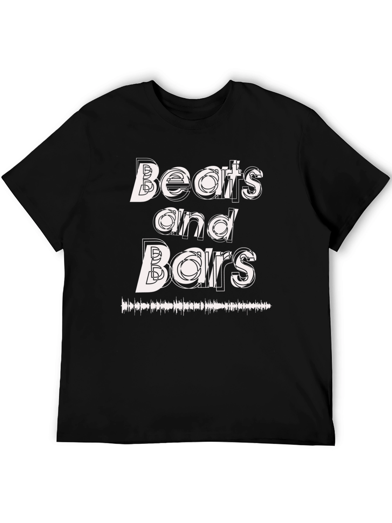 Beats and Bars Black Graphic Tee