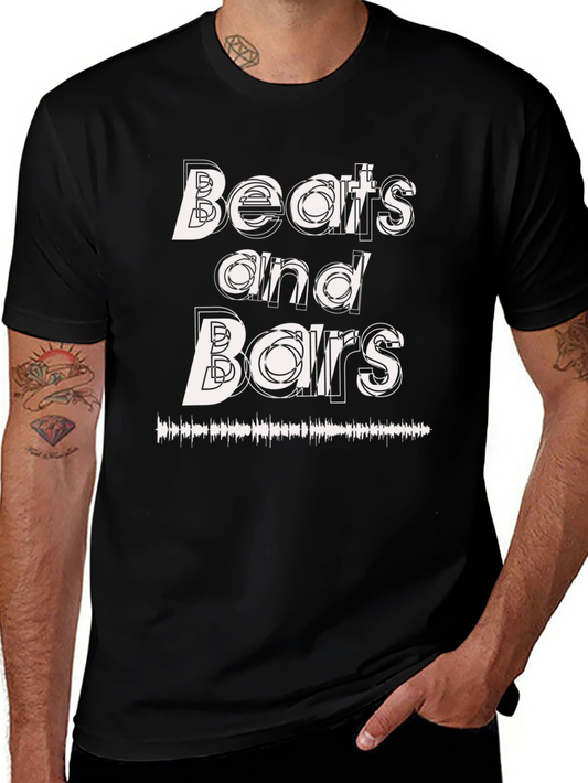 Beats and Bars Black Graphic Tee