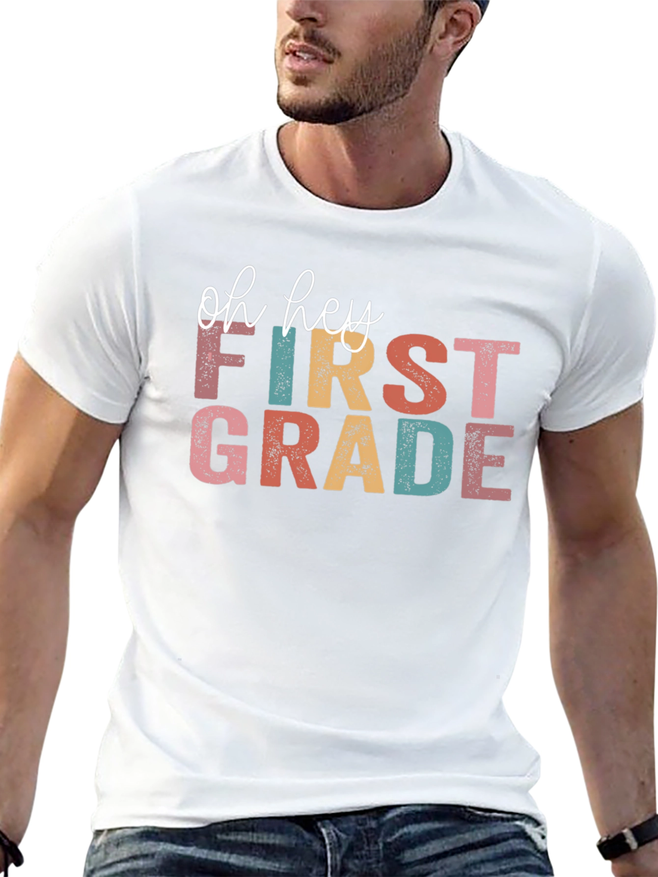 Oh Hey First Grade Black T-Shirt