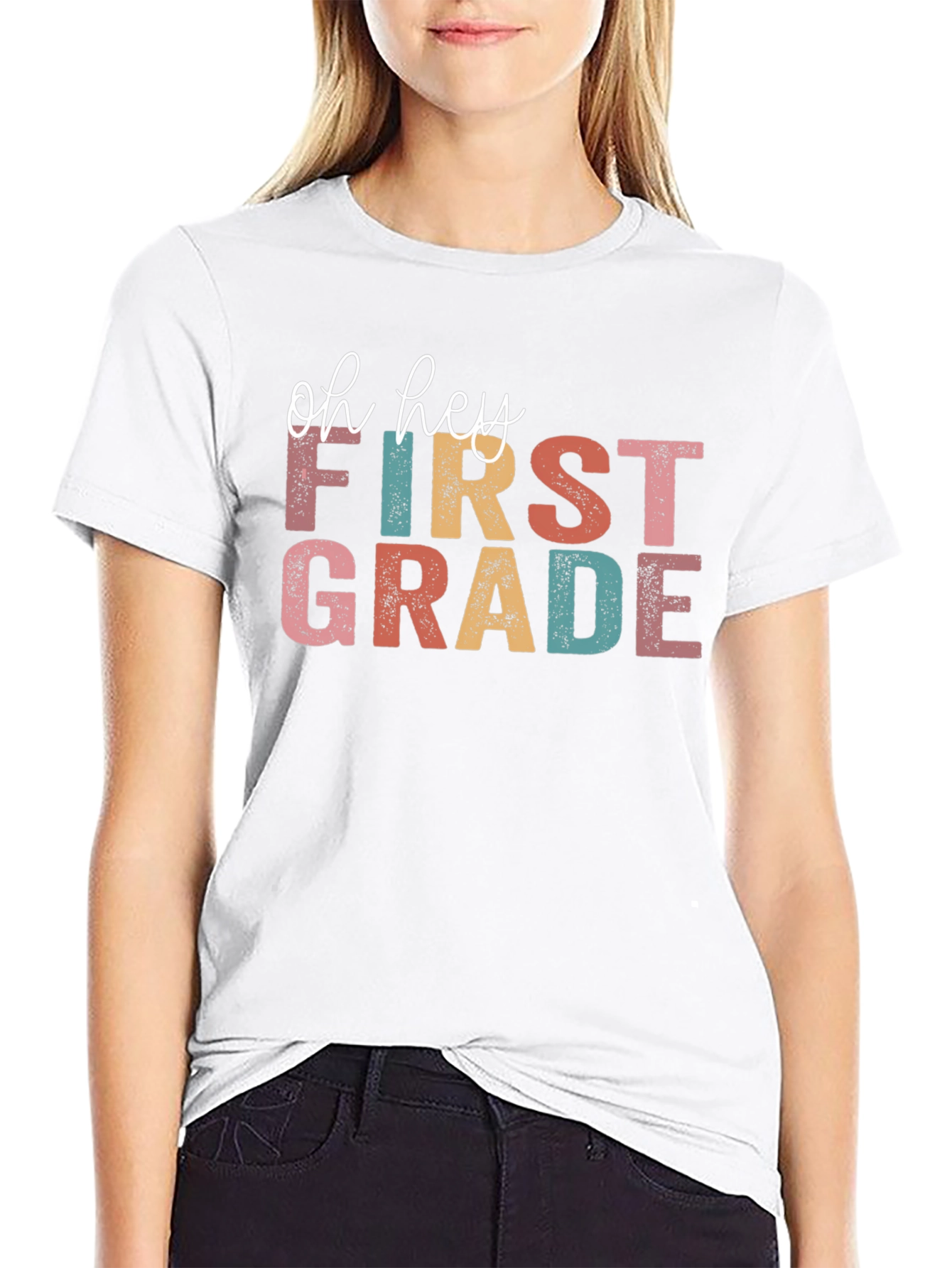 Oh Hey First Grade Black T-Shirt